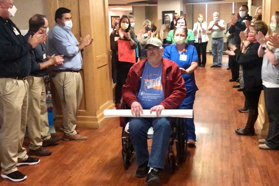 Jimmy Blaser Discharge Celebration